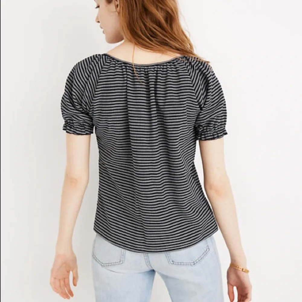 NWT Madewell Texture and Thread Peasant Top - Picture 2 of 7